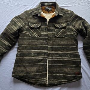 Men's Jachs Olive Striped shacket